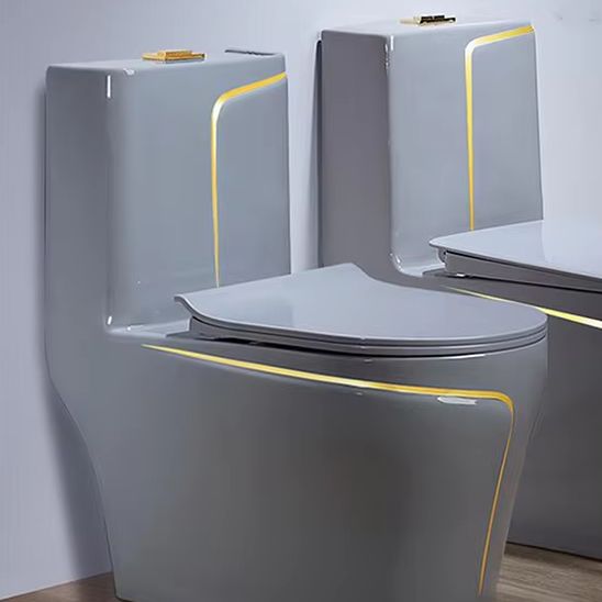 Home Bathroom Ware - Gri Seramik Tek Parça Bide Tuvalet,