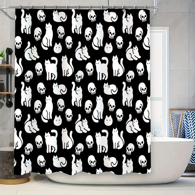 Home Bathroom Design Ideas - Kedi Duş Perdesi Sevimli Yavru Kedi