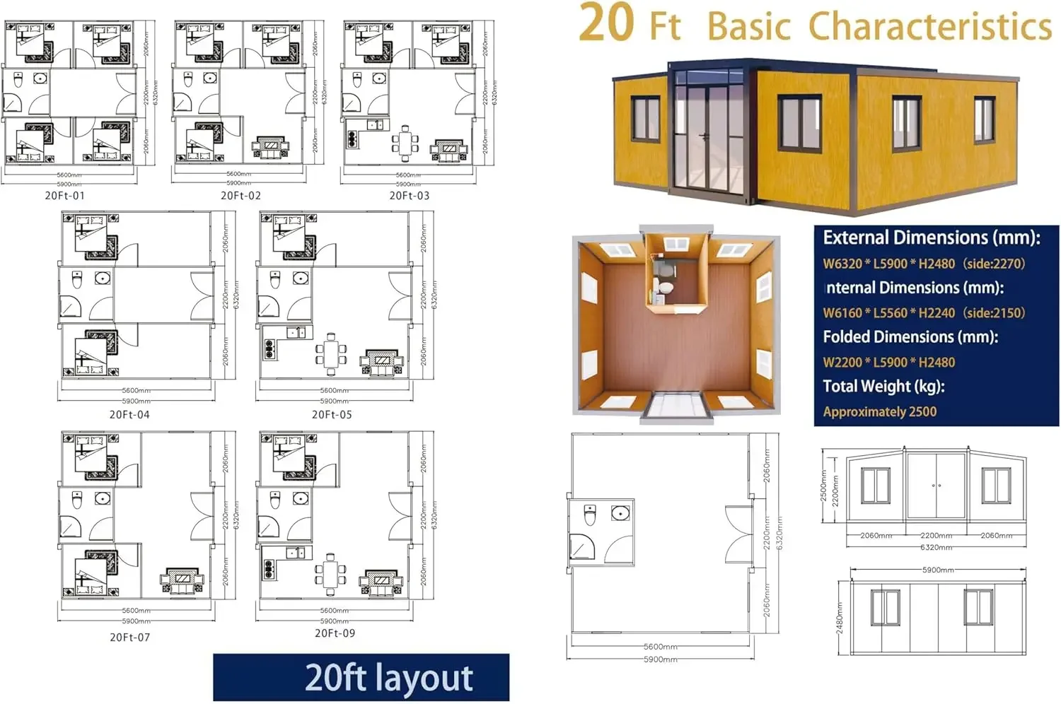 Tiny Home Bathroom Kitchen - Özelleştirilebilir Küçük Genişletilebilir Prefabrik Ev, Yaşam