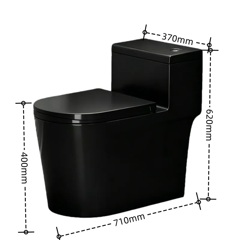 Home Bathroom Ware - Çaozhou Siyah Sifonlu Klozet Geniş Çaplı