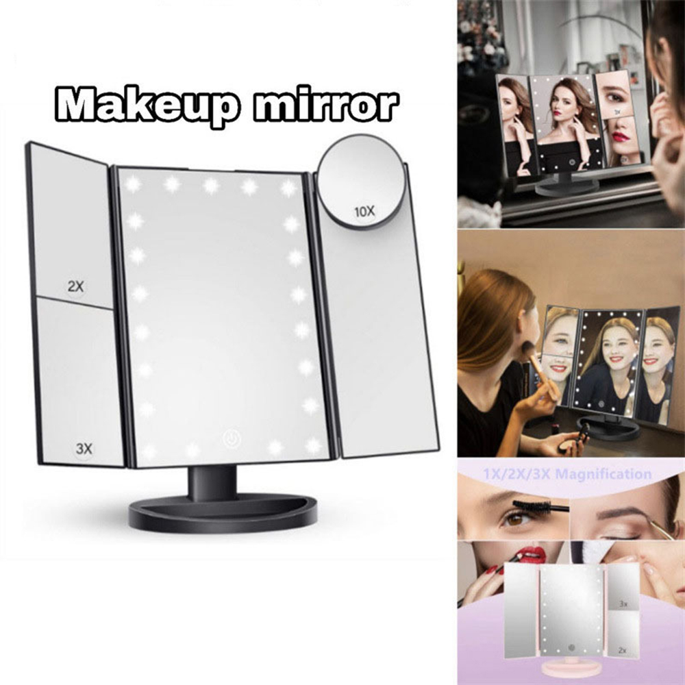 Bathroom Mirror Led - Banyo Katlanır Makyaj Aynası, 2X 3X