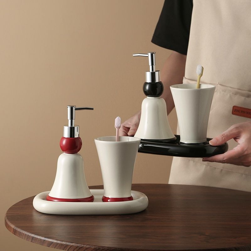 Home Bathroom Ware - Banyo Seramik Losyon Şişesi El Dezenfektanı