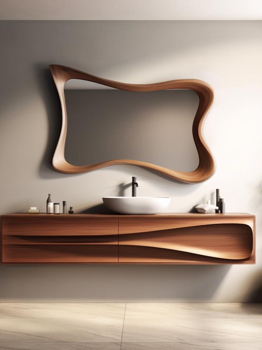 & Fransız tarzı Vintage Ahşap  - Bathroom Mirror Led incelemesi ve fiyatı