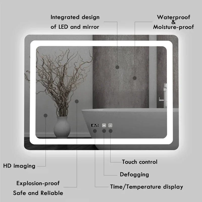 Modern 16x24 İnç LED Banyo Ayn - Bathroom Mirror Led incelemesi ve fiyatı