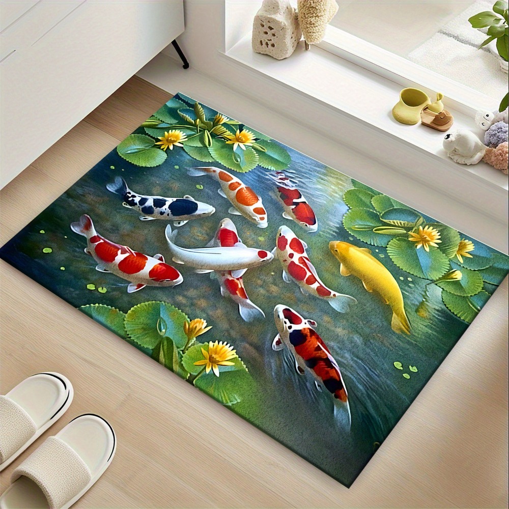 Canlı Koi Balığı Desenli Halı, - Home Bathroom Design Ideas incelemesi ve fiyatı
