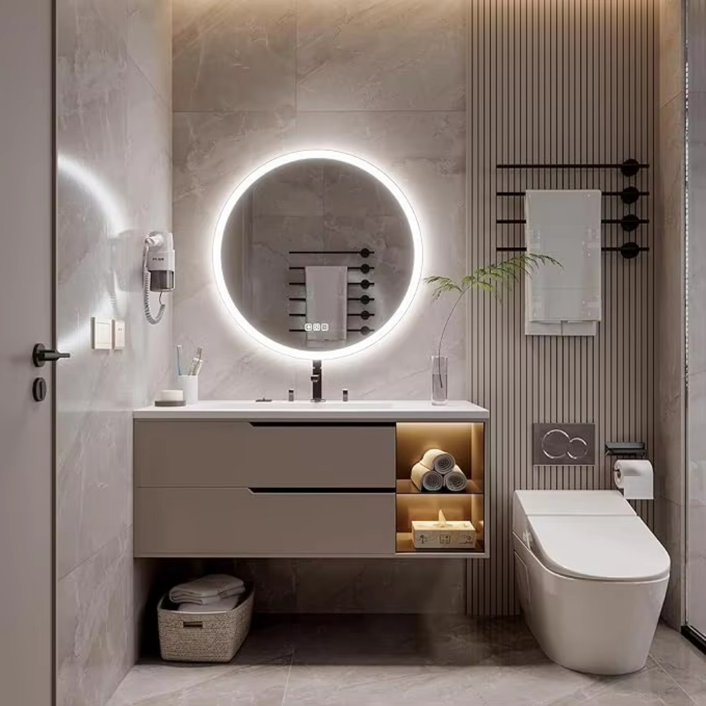 Modern 20 İnç Yuvarlak Alüminy - Bathroom Mirror Led incelemesi ve fiyatı