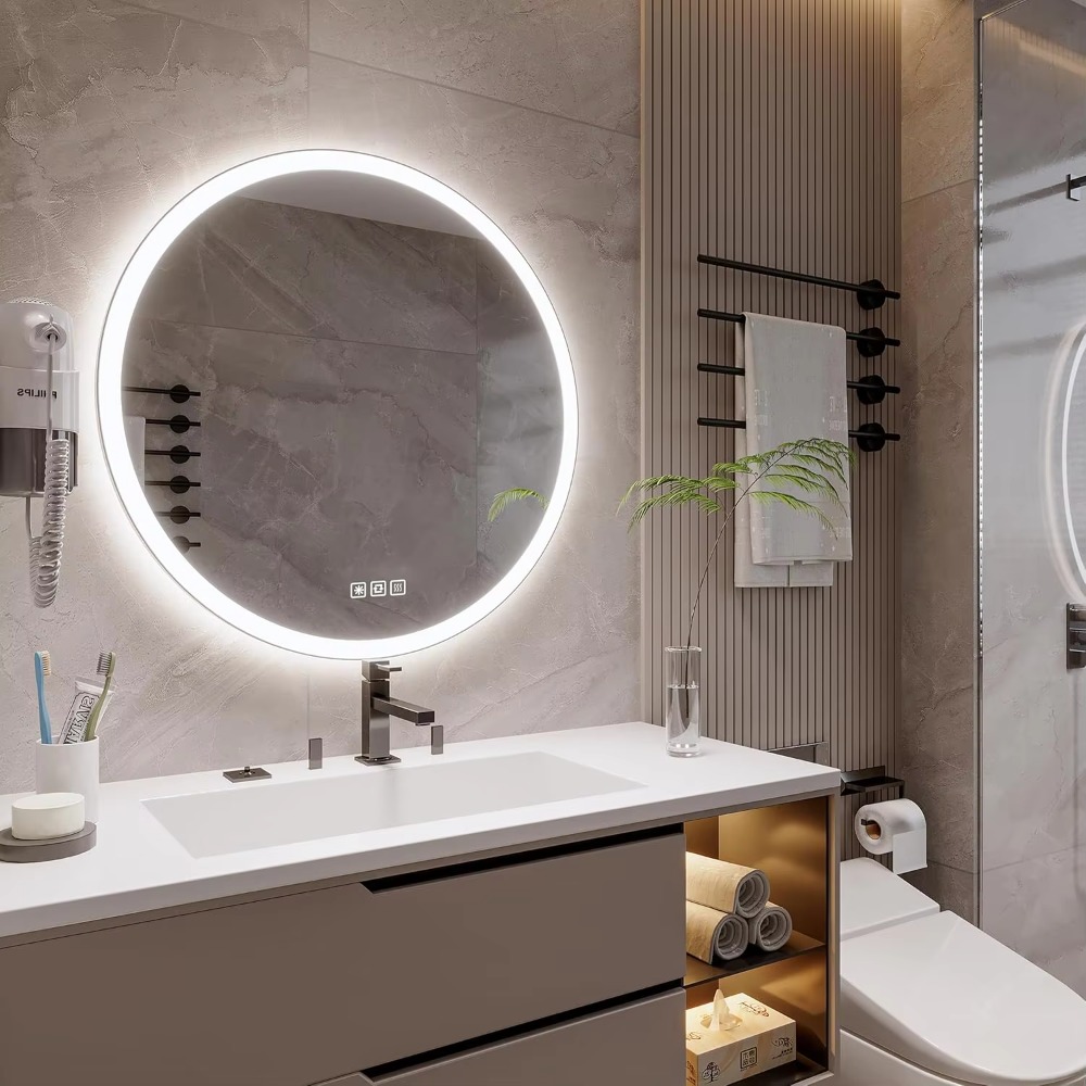 Modern 20 İnç Yuvarlak Alüminy - Bathroom Mirror Led incelemesi ve fiyatı