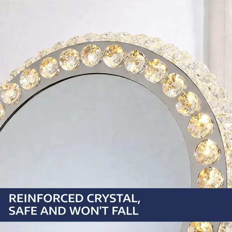 Modern Oval Elmas Kristal Kena - Bathroom Mirror Led incelemesi ve fiyatı
