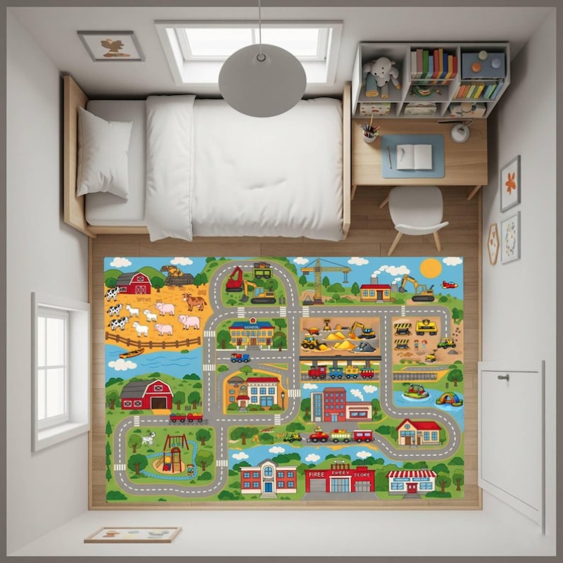 Karikatür Şehir Sokak Trafik H - Home Bathroom Layout incelemesi ve fiyatı