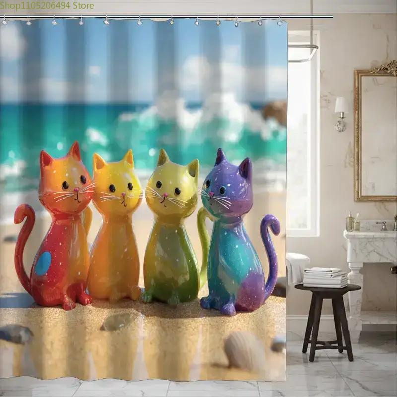 Renkli Gökkuşağı Kediler Duş P - Home Bathroom Design Ideas incelemesi ve fiyatı