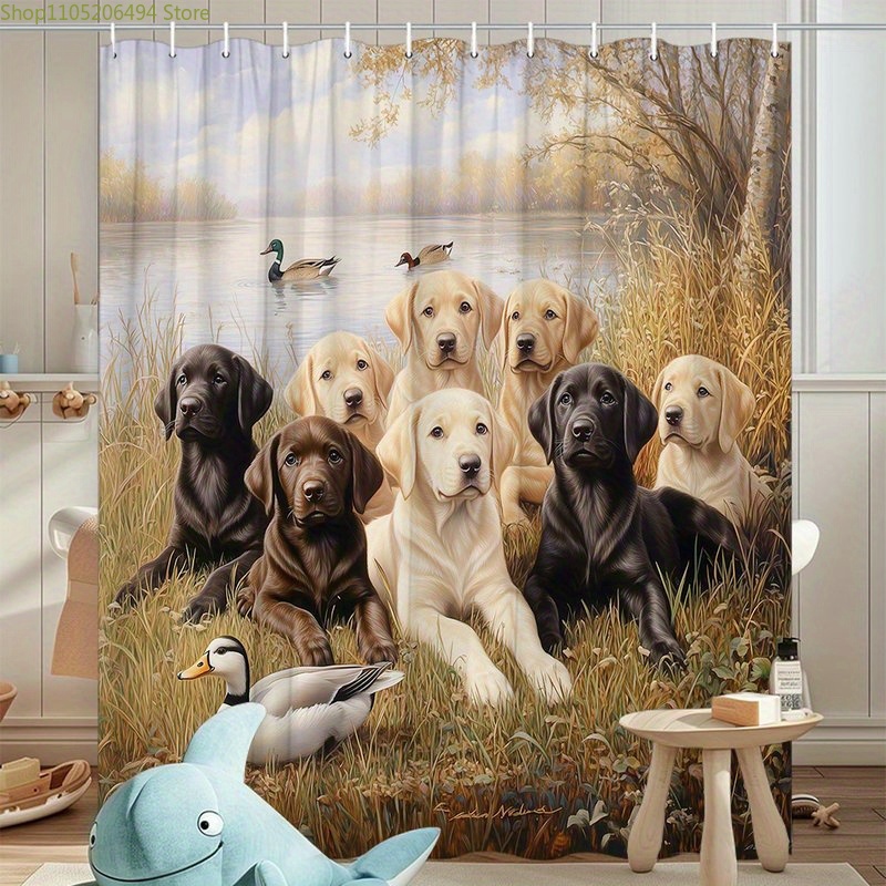 Labrador Köpek Ailesi Duş Perd - Home Bathroom Design Ideas incelemesi ve fiyatı